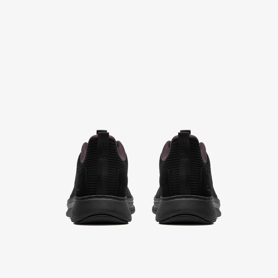 Mens Motion Trek LT Black Knit Sneakers - Image 6