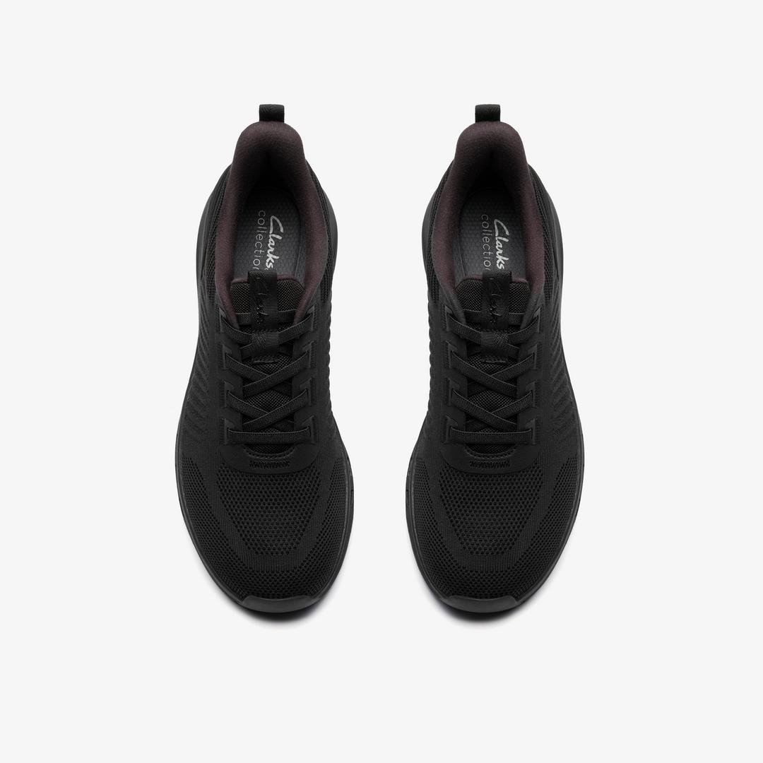 Mens Motion Trek LT Black Knit Sneakers - Image 7