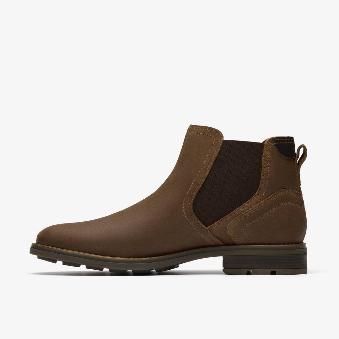 Mens Emmet Easy Cola Suede Chelsea Boots - Image 2