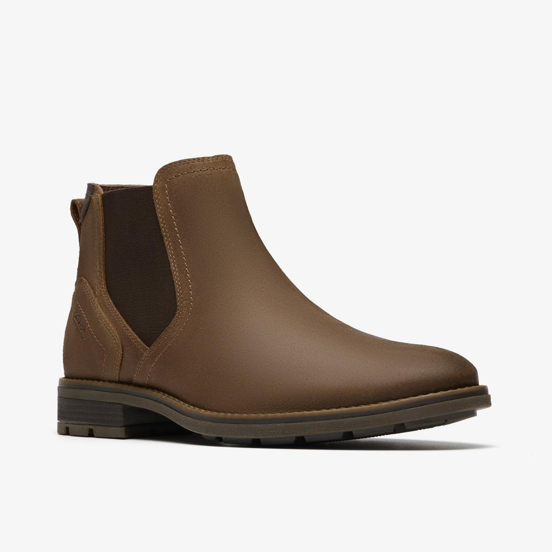 Mens Emmet Easy Cola Suede Chelsea Boots - Image 4