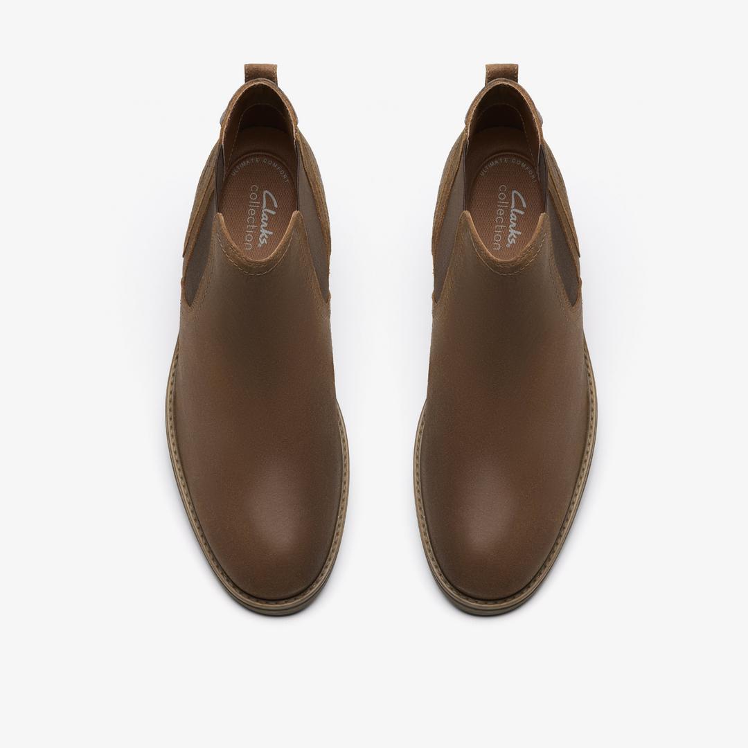Mens Emmet Easy Cola Suede Chelsea Boots - Image 6