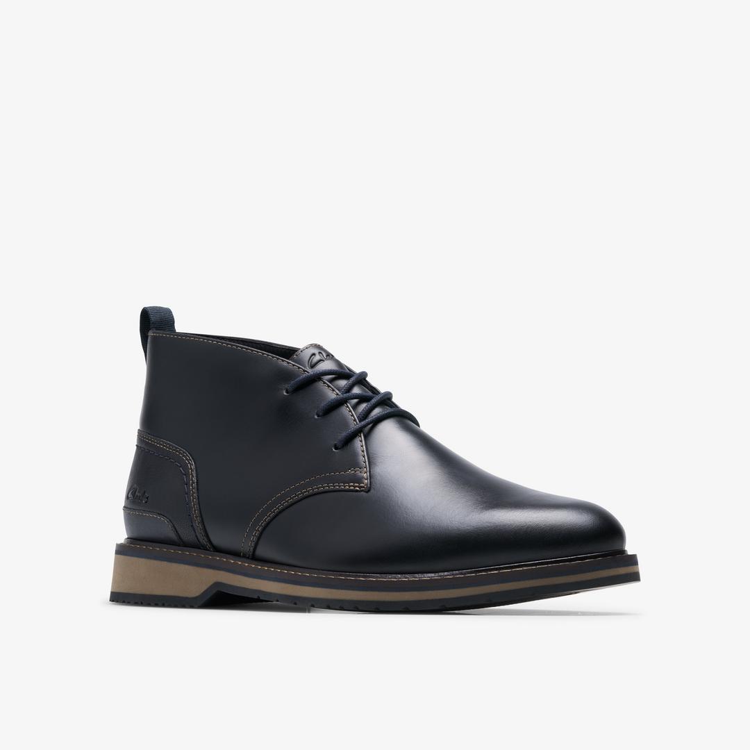 Mens Monahan Chukka Black Smooth Boots - Image 4