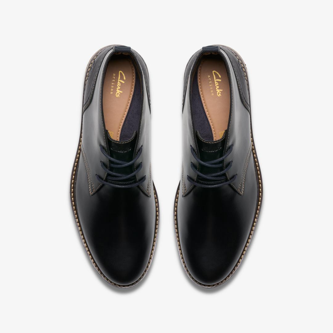 Mens Monahan Chukka Black Smooth Boots - Image 6