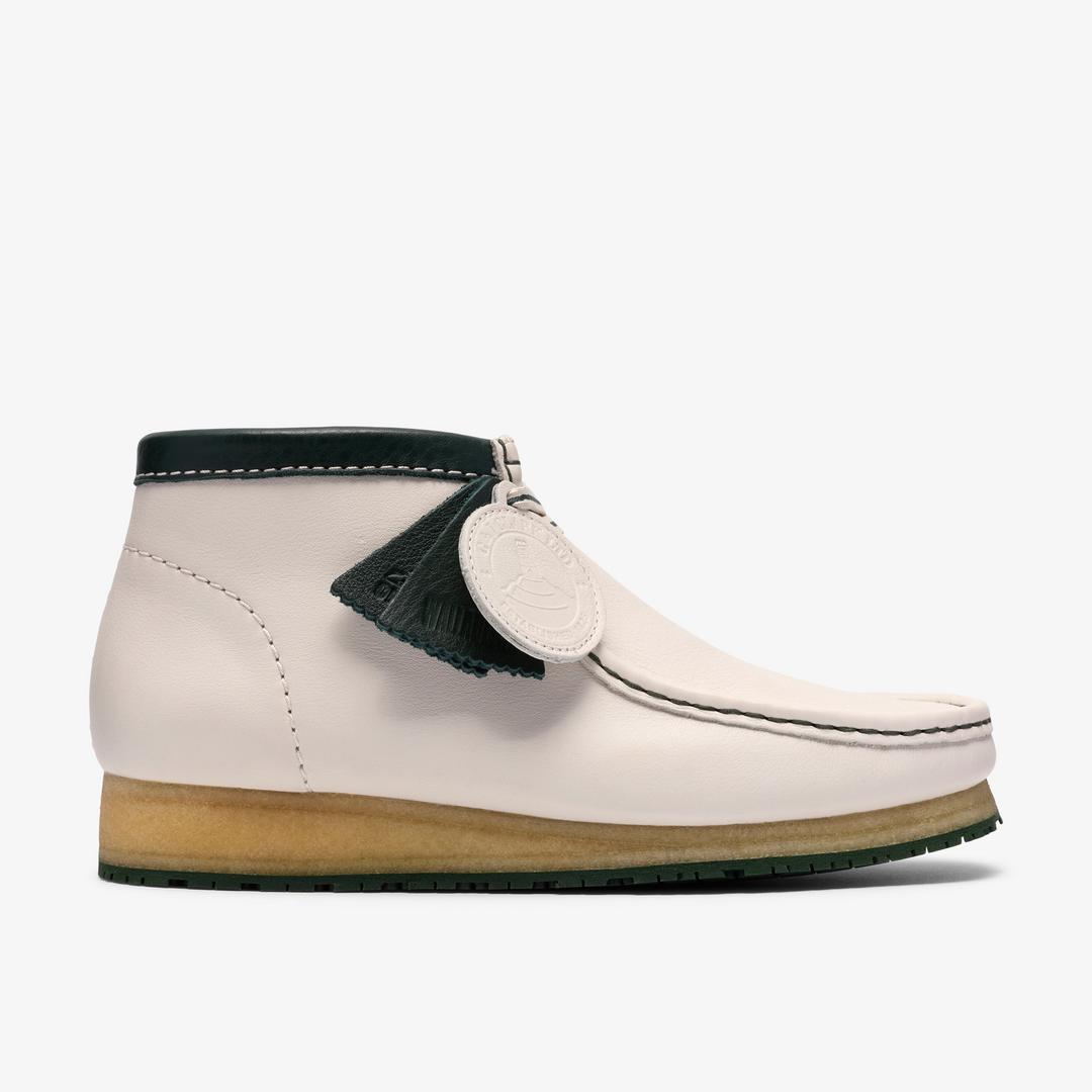 Mens Walla Boot RB White Leather Wallabees