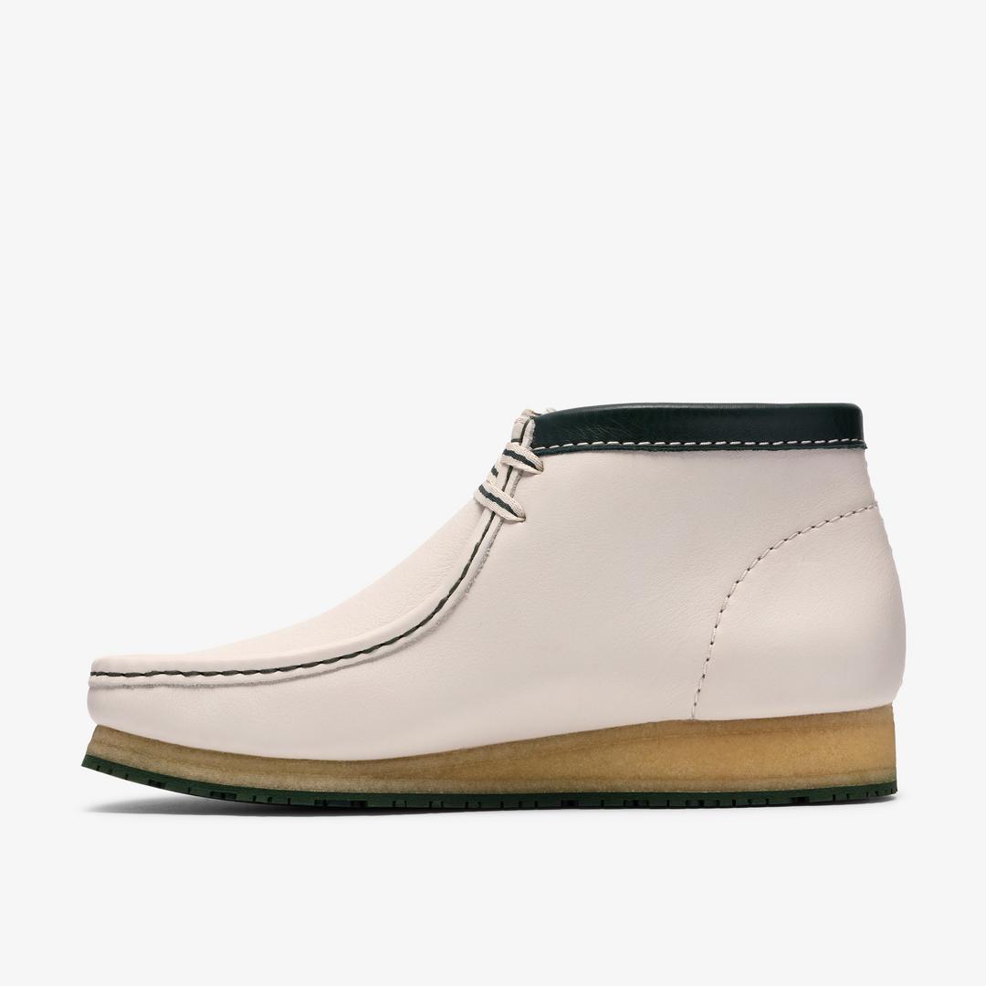 Mens Walla Boot RB White Leather Wallabees - Image 5