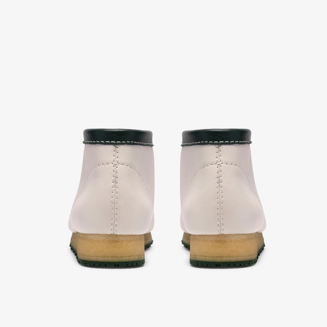 Mens Walla Boot RB White Leather Wallabees - Image 7