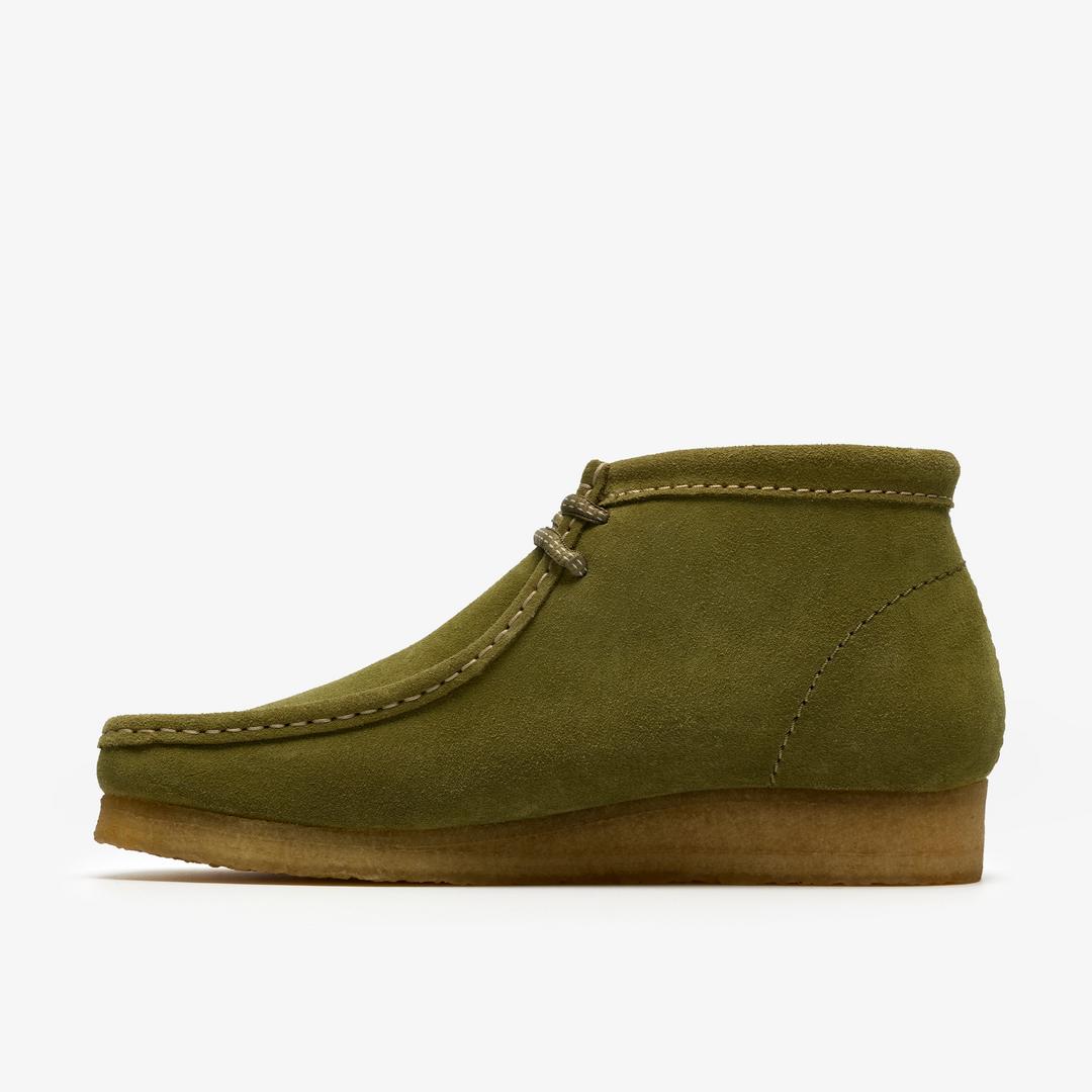 Mens Wallabee Boot Green Suede Wallabees - Image 2