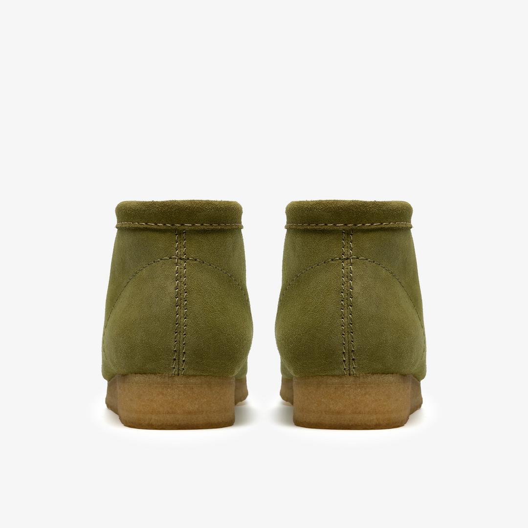 Mens Wallabee Boot Green Suede Wallabees - Image 5