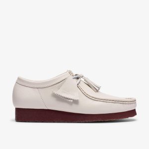 Mens Wallabee White Leather