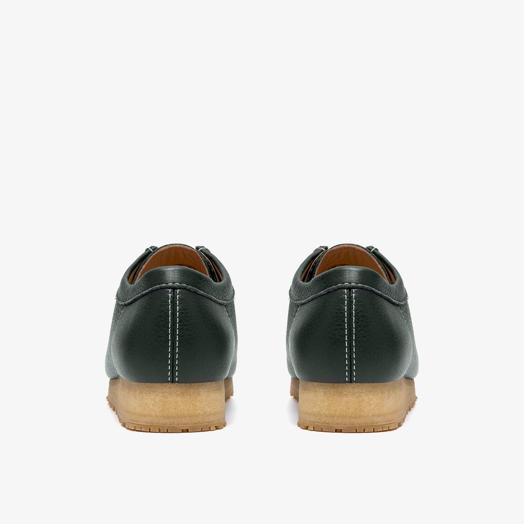 Mens Wallabee RB Dark Green Leather Wallabees - Image 7