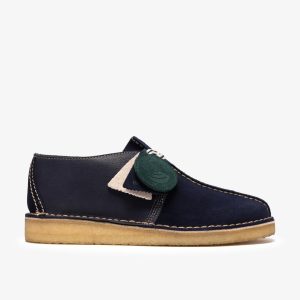 Mens Desert Trek Navy Suede Desert Trek