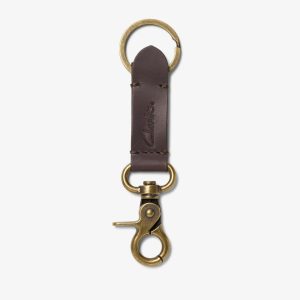 Mens Oiled Leather Key Fob Brown Wallets