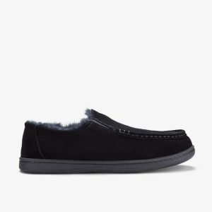 Mens Gorstan Step Black Slippers