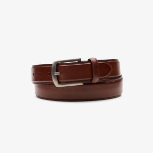 Mens Dress Belt Burnished US