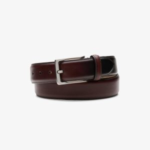 Mens Dress Belt Burnished US
