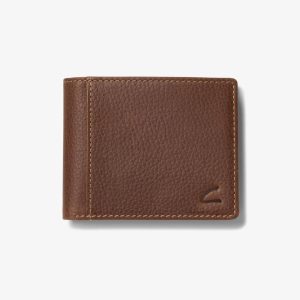 Mens Weathered Pebble Slimfold Wallet Brown Wallets US