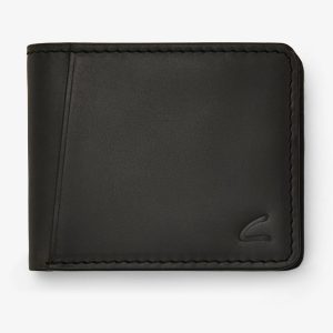 Mens Buff Waxy Passport Wallet Black US