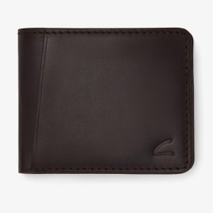 Mens Buff Waxy Passport Wallet Brown US