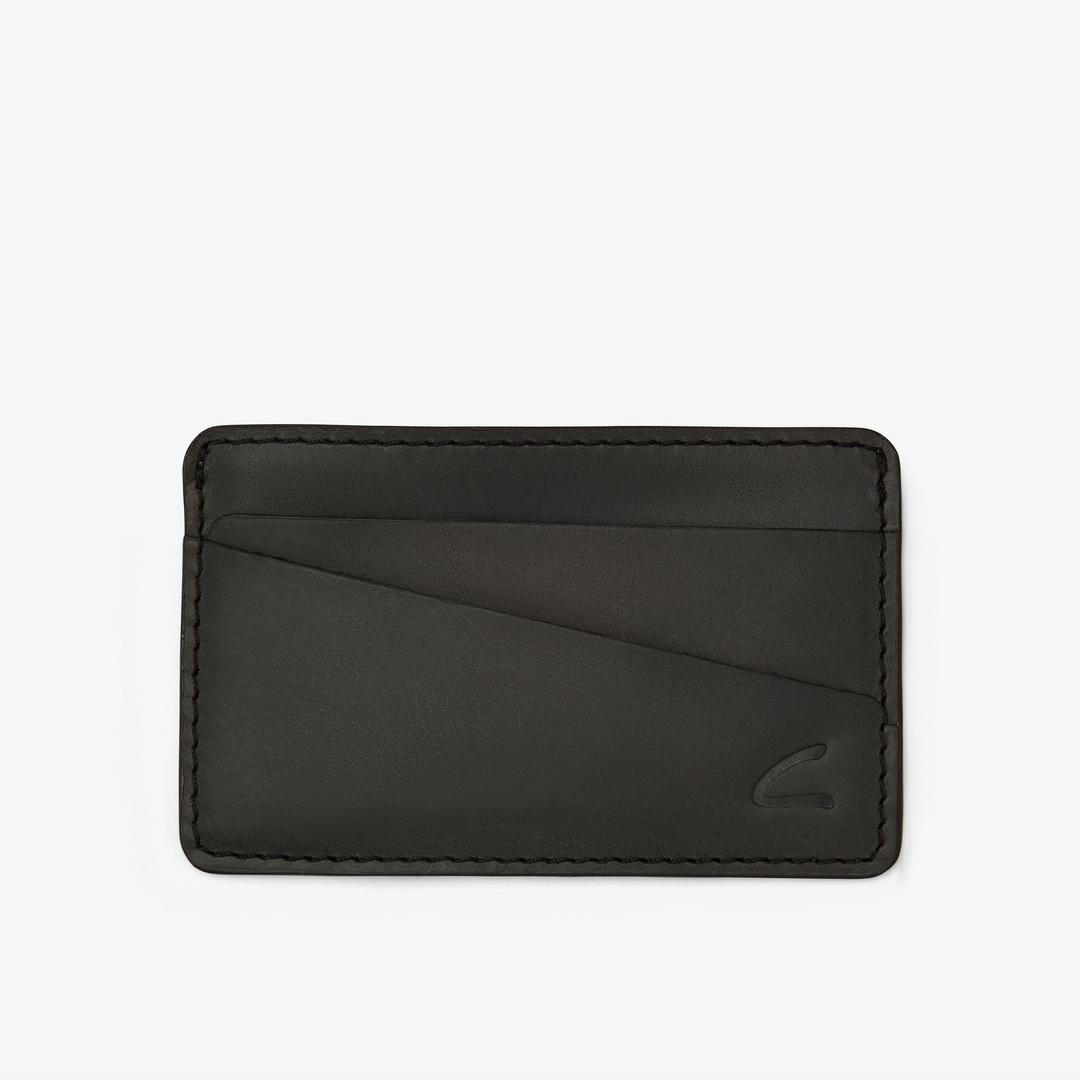Mens Buff Waxy Card Holder Wallet Black US - Image 2