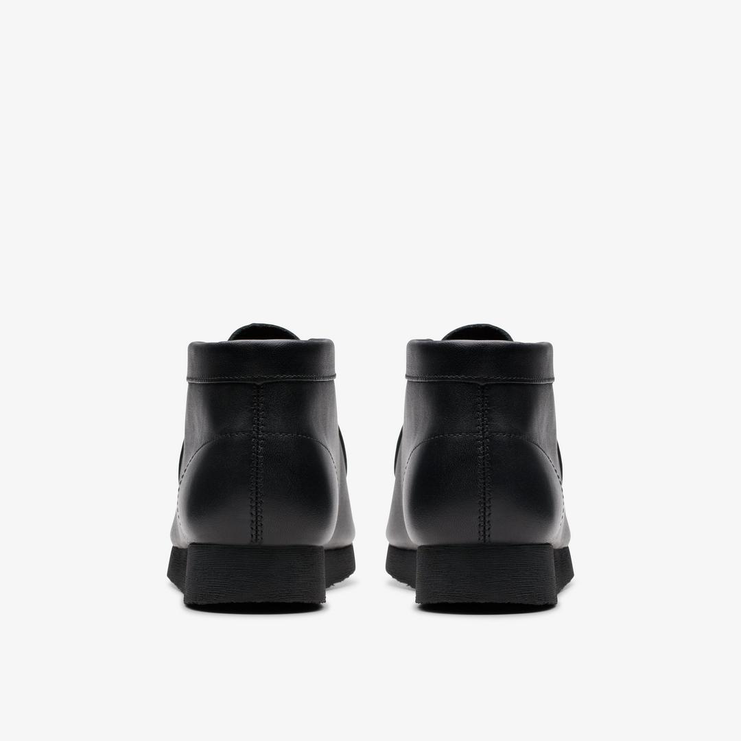 Kids Wallabee Boot Older Black Leather Wallabee - Image 5