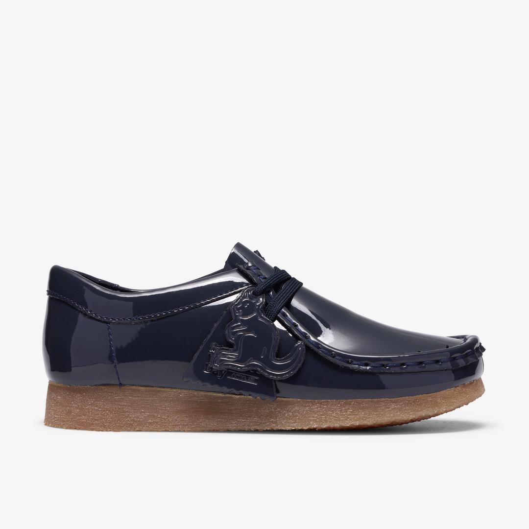 Boys Wallabee Big Kid Navy Patent Wallabees