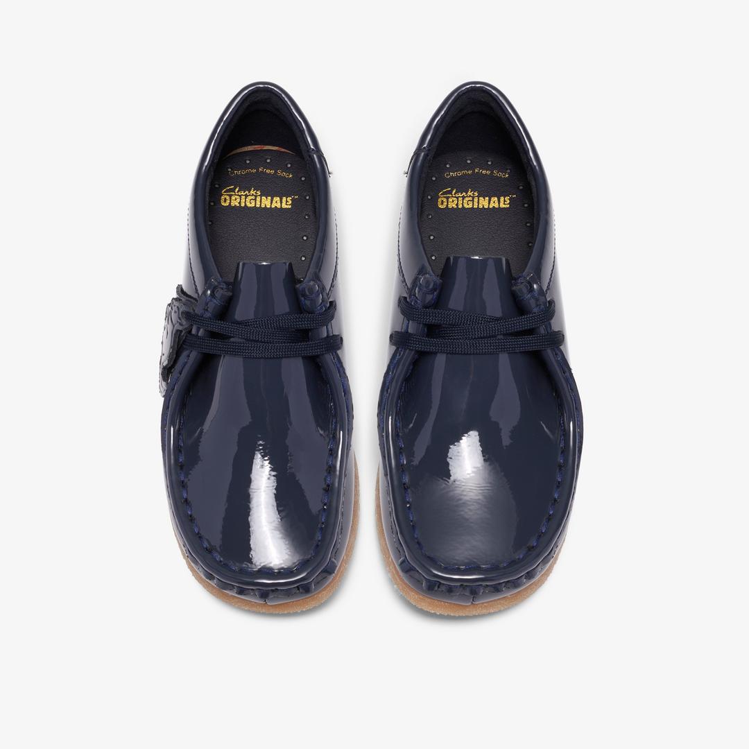 Boys Wallabee Big Kid Navy Patent Wallabees - Image 6