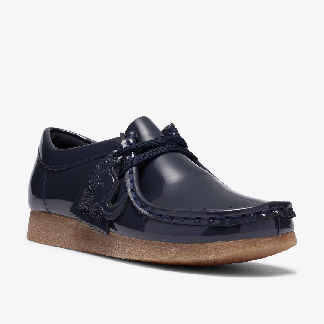 Boys Wallabee Big Kid Navy Patent Wallabees - Image 7