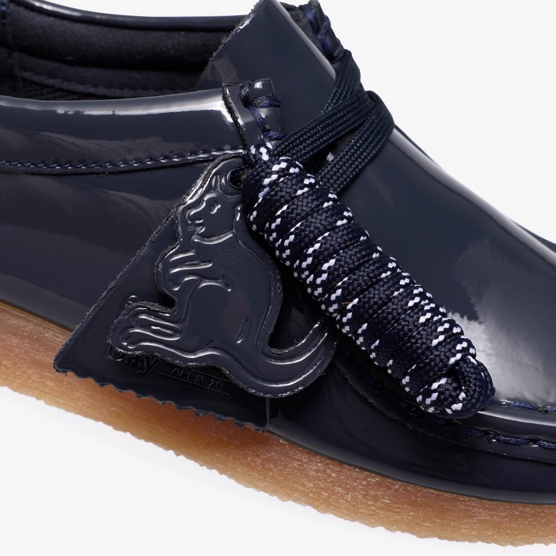 Boys Wallabee Big Kid Navy Patent Wallabees - Image 8