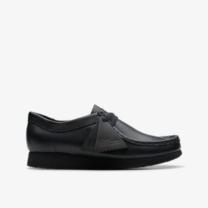 Kids Wallabee? Older Black Leather Shoes