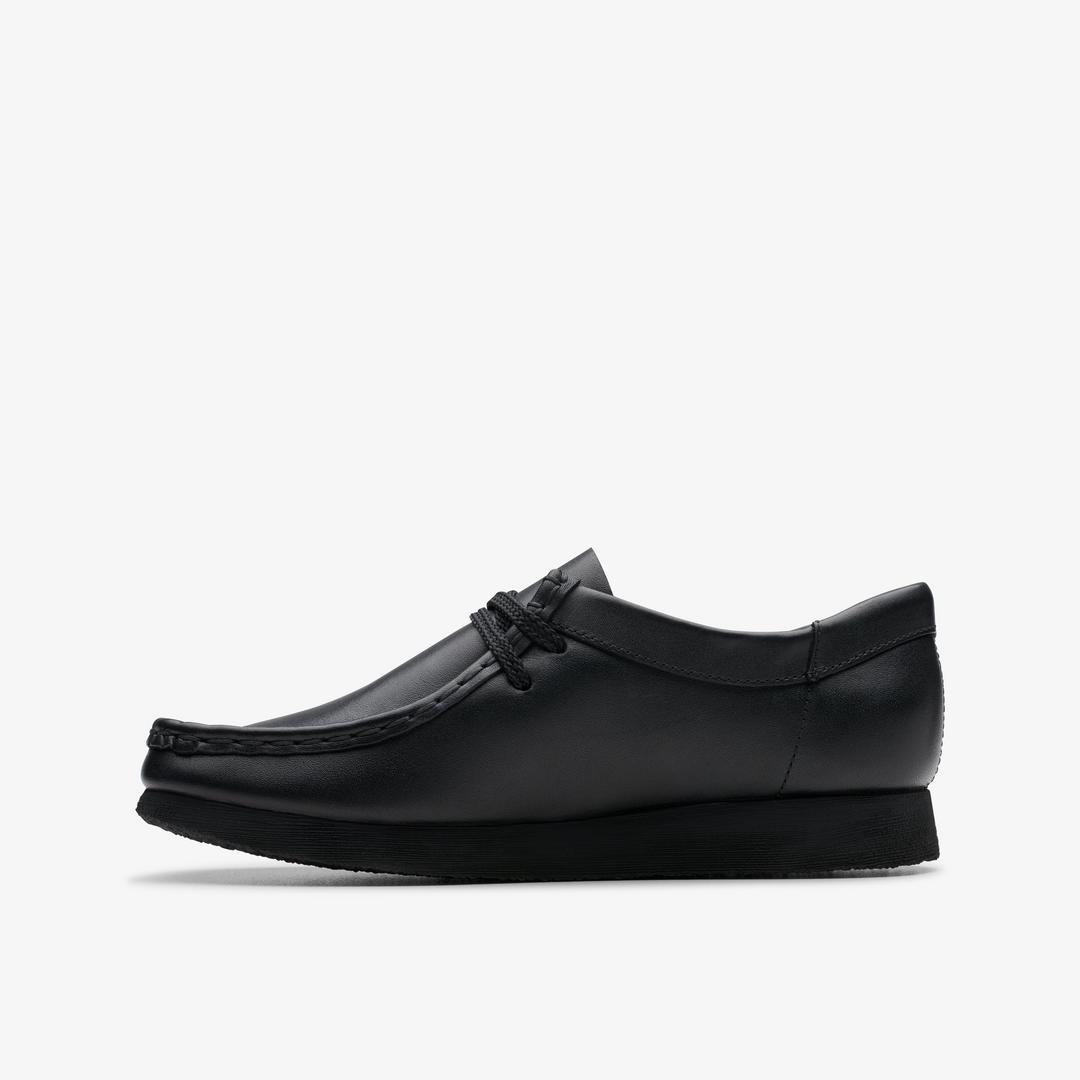 Kids Wallabee? Older Black Leather Shoes - Image 2