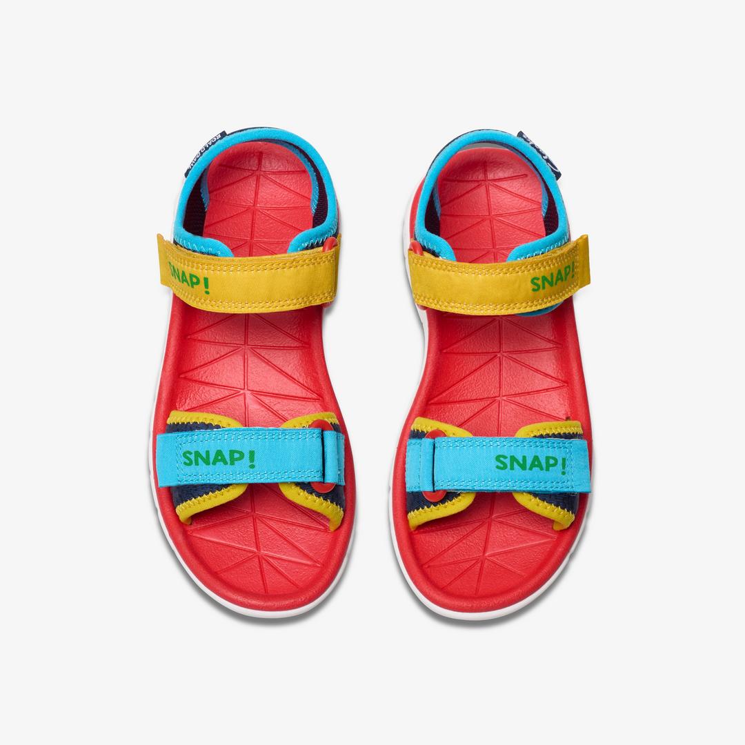 Kids Surfing Ace Navy Print Flat Sandals US - Image 11