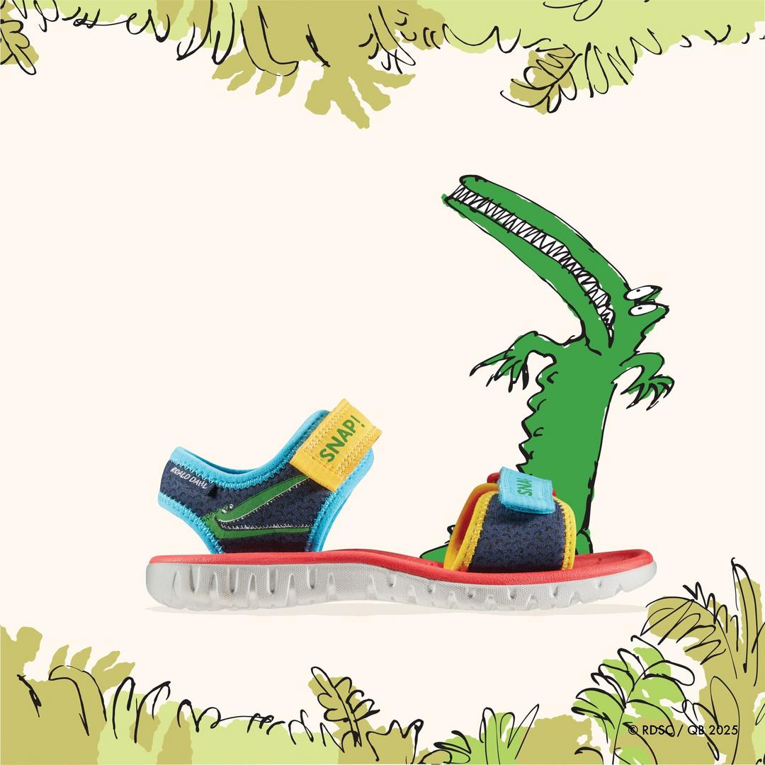 Kids Surfing Ace Navy Print Flat Sandals US - Image 2
