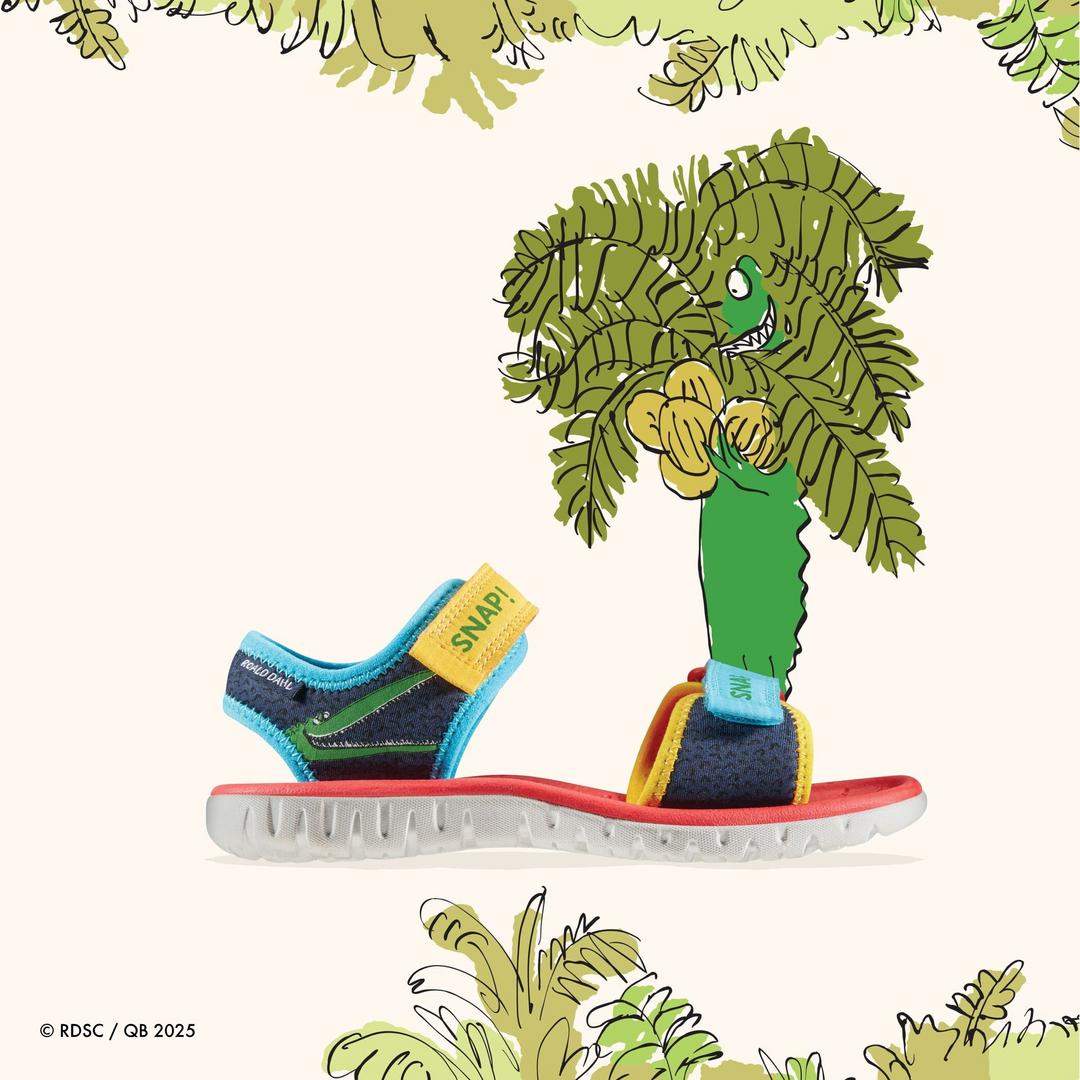 Kids Surfing Ace Navy Print Flat Sandals US - Image 4