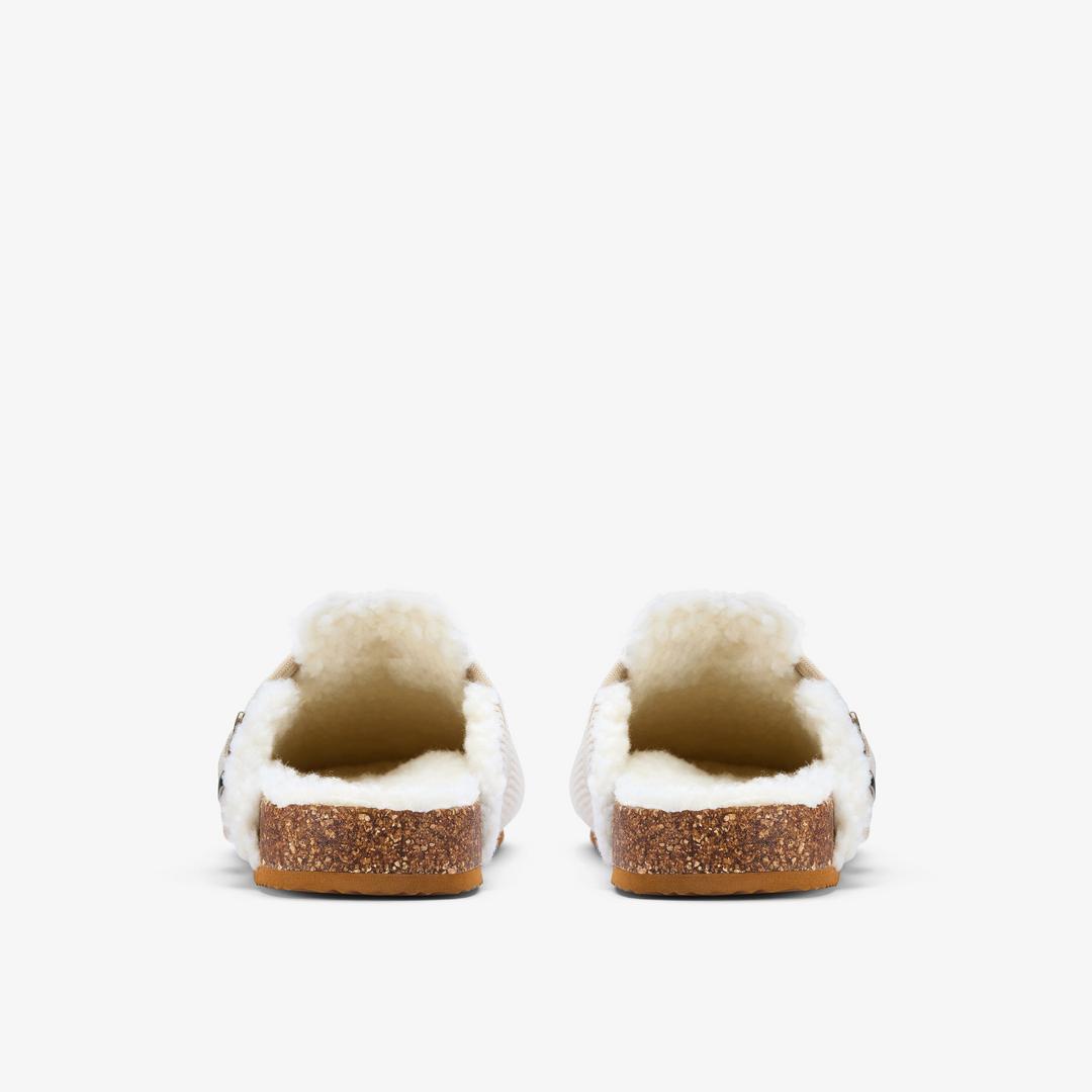 Womens Cory Buckle Khaki Slipppers - Image 4