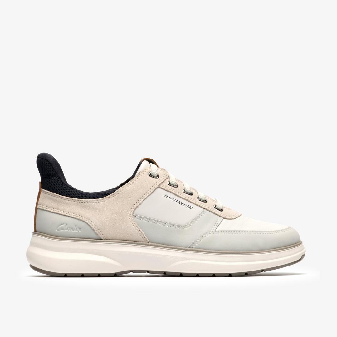 Mens Mullan Easy White Combination Lace Up Shoes
