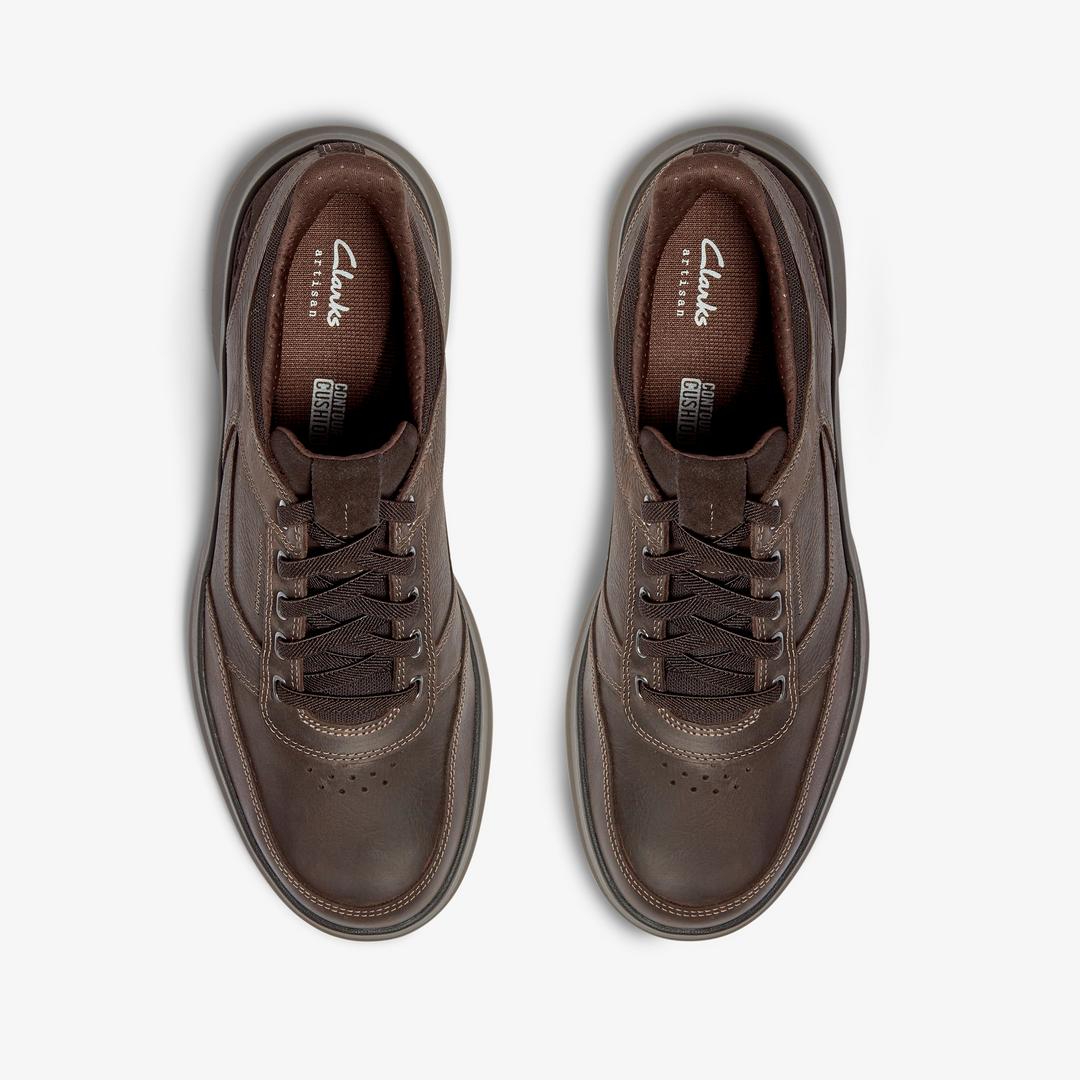 Mens Mullan Easy Dark Brown Leather Shoes - Image 9