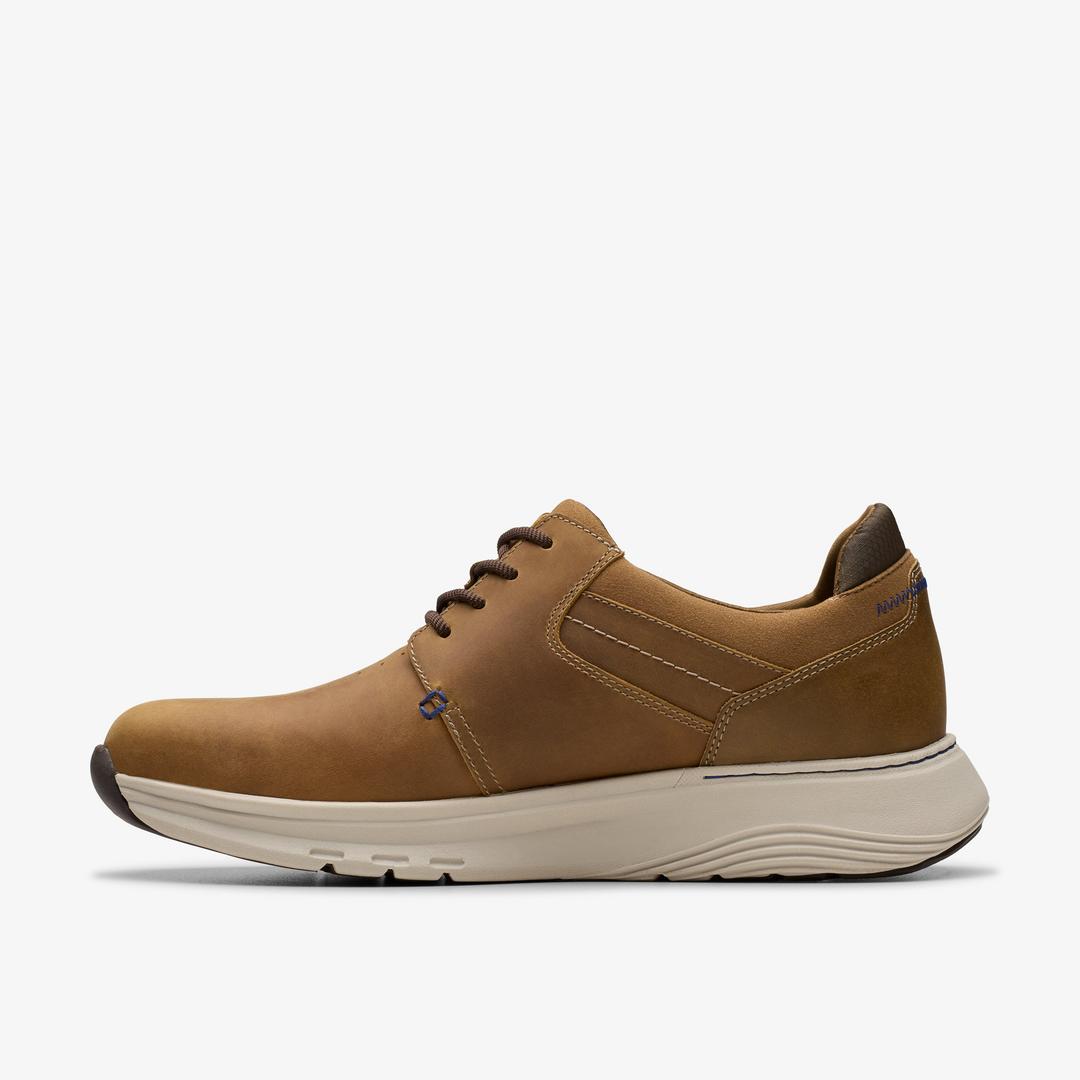 Mens Motion Trek PT Dark Tan Leather Sneaker - Image 3