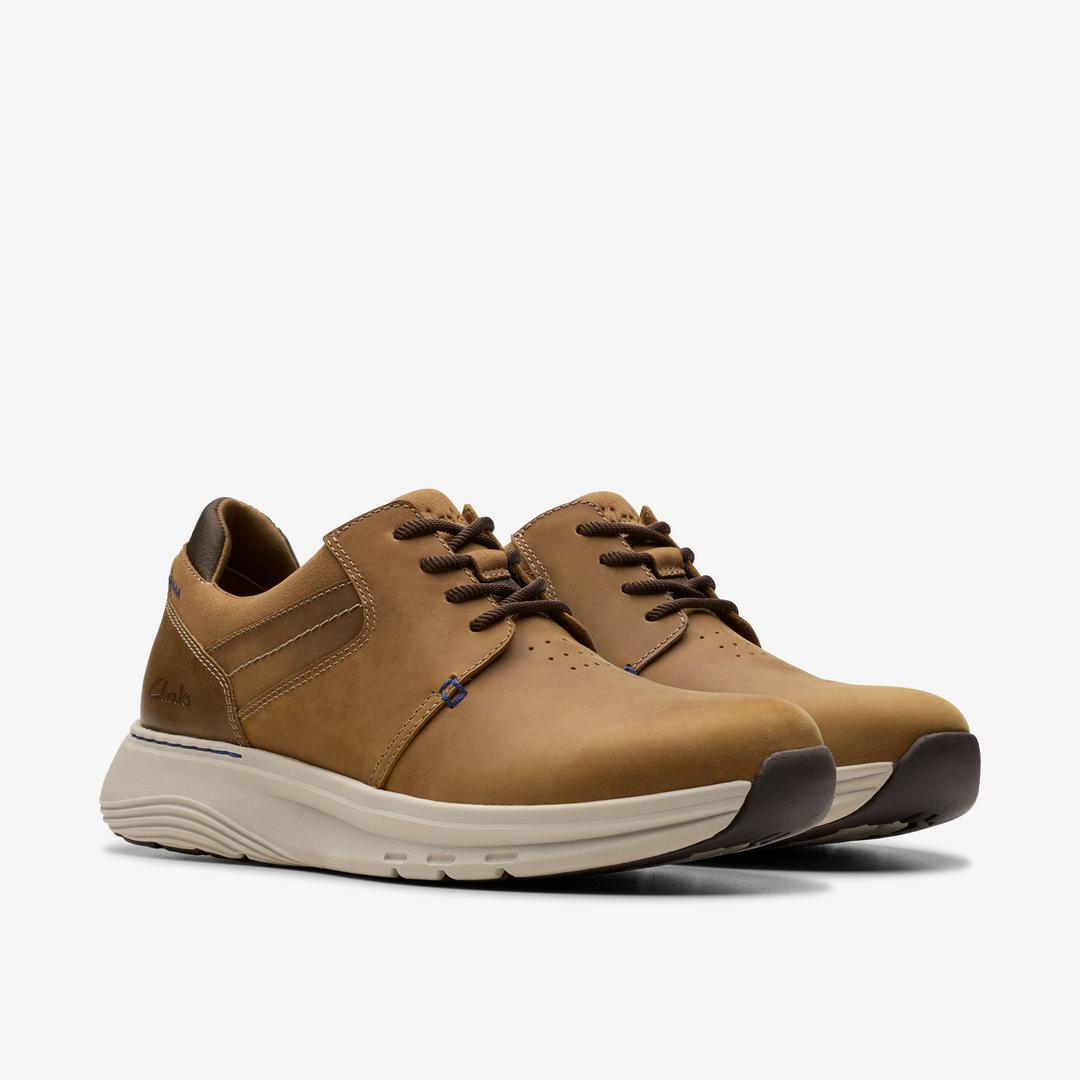 Mens Motion Trek PT Dark Tan Leather Sneaker - Image 5