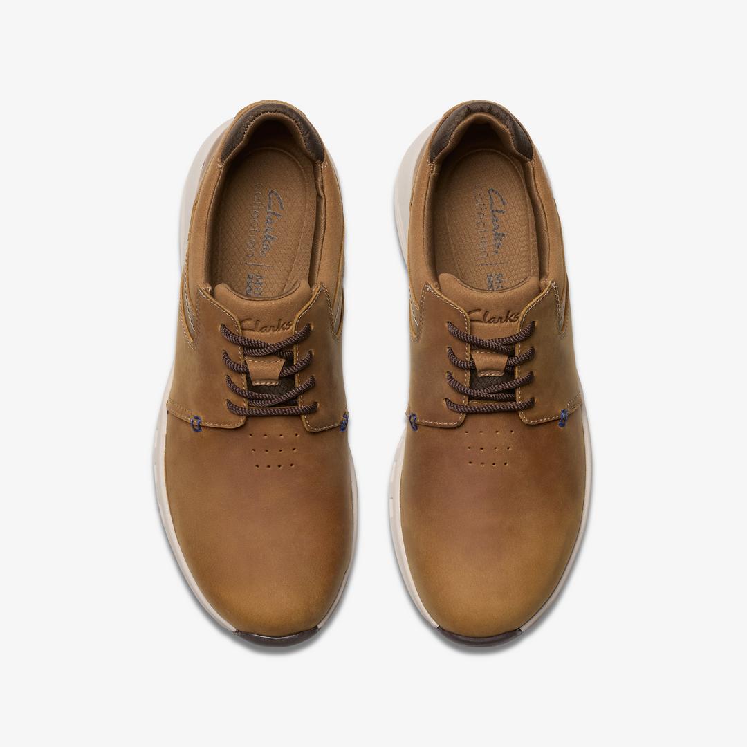 Mens Motion Trek PT Dark Tan Leather Sneaker - Image 7